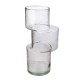 Βάζο 'Levels' Γυαλί Γκρι 11.5x13.5x28.5cm Βάζο 'Levels' Γυαλί Γκρι 11.5x13.5x28.5cm