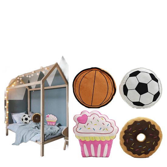 Μαξιλάρι Σχηματιστό Παιδικό Αντικείμενα 35x35cm Σε 4 Σχέδια