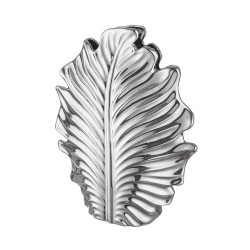 Βάζο Φύλλο 'Monstera' Κεραμικό Ασημί 9.5x30.5x37.5cm