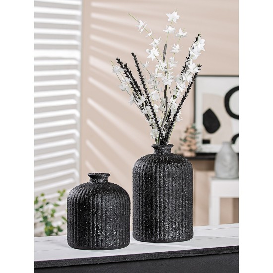 Βάζο Μαύρο Κεραμικό Φ15x23cm Βάζο Μαύρο Κεραμικό Φ15x23cm