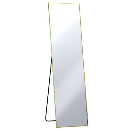 Καθρέπτης Δαπέδου Χρυσό Μέταλλο/Γυαλί 46x168cm
