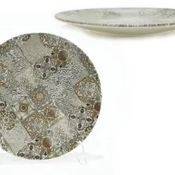 Πιάτο Μπεζ Σχέδιο Maiolica Beige Opaco Πορσελάνη Φ26cm