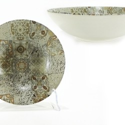 Πιάτο Μπεζ Σχέδιο Maiolica Beige Opaco Πορσελάνη Φ20cm