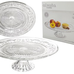 Τουρτιέρα Διάφανο Γυαλί Φ29x9cm