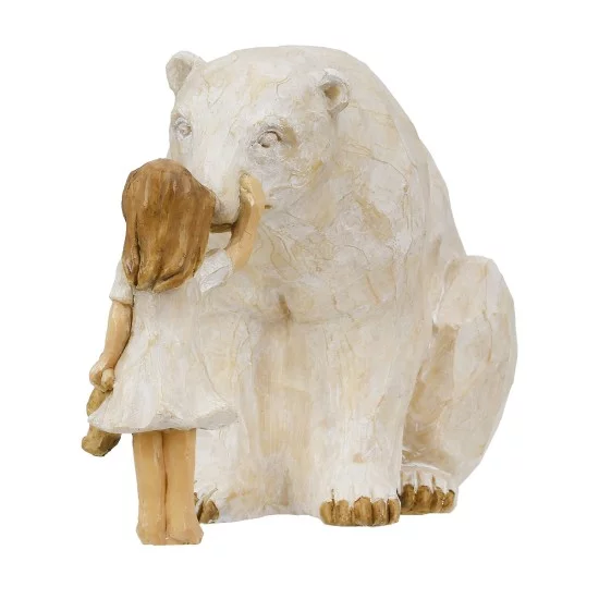 Φιγούρα Bear Child Animal Lover Child Motif Πολυρεζίνη Ecru PU 20x10x11.5cm