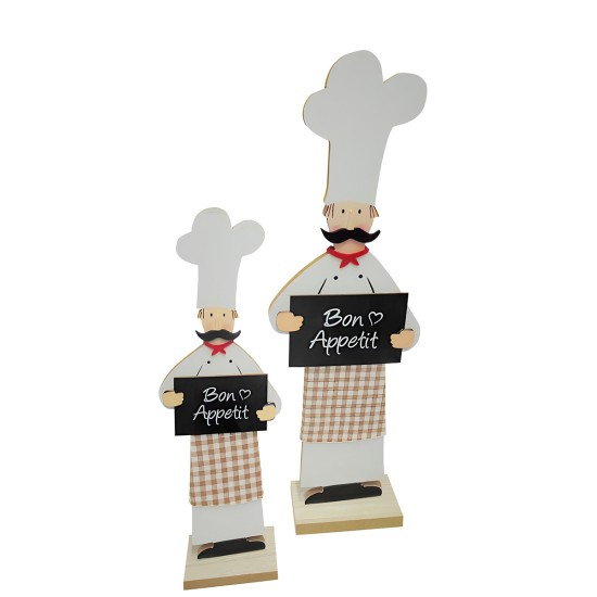 Stand Relief Cook "Bon Appetit" Cloth Τσόχα Mdf Λευκό PU 12 9.5x5x30cm Stand Relief Cook "Bon Appetit" Cloth Τσόχα Mdf Λευκό PU 12 9.5x5x30cm
