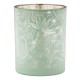 Φανάρι Καταιγίδας Cylindrical "Tropic" Leaf Motif Γυάλινο Πράσινο Pink PU 18 Pcs. Assorted H. cm D. 7 cm