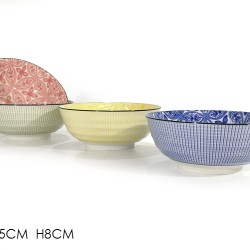 Μπολ Κεραμικό Φ20.5cm Σε 4 Χρώματα
