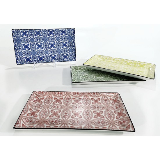 Δίσκος Σερβιρίσματος Κεραμικό 28.5x16cm Σε 4 Χρώματα Δίσκος Σερβιρίσματος Κεραμικό 28.5x16cm Σε 4 Χρώματα