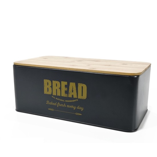 Ψωμιέρα Μαύρο/Ξύλινο Μέταλλο/Ξύλο 33x18x12cm Ψωμιέρα Μαύρο/Ξύλινο Μέταλλο/Ξύλο 33x18x12cm