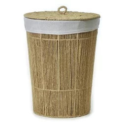 Καλάθι Απλύτων Μπεζ Φ42x54cm