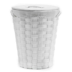 Καλάθι Απλύτων Λευκό Φ40x49cm Καλάθι Απλύτων Λευκό Φ40x49cm