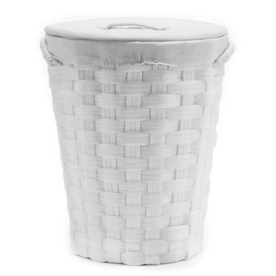 Καλάθι Απλύτων Λευκό Φ40x49cm Καλάθι Απλύτων Λευκό Φ40x49cm
