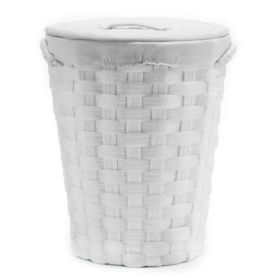 Καλάθι Απλύτων Λευκό Φ40x49cm Καλάθι Απλύτων Λευκό Φ40x49cm