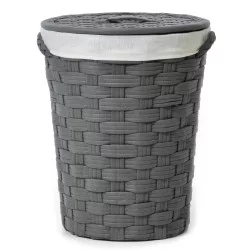 Καλάθι Απλύτων Γκρι Φ40x49cm