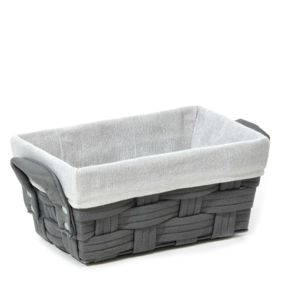 Καλάθι Αποθήκευσης Γκρι Polyester 28x17x13cm Καλάθι Αποθήκευσης Γκρι Polyester 28x17x13cm