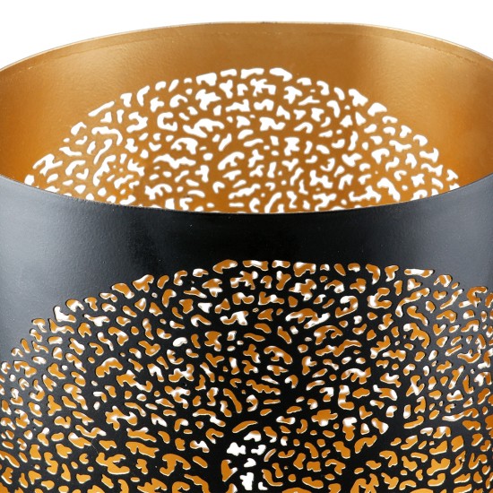 Φανάρι Καταιγίδας Cylindrical "Solitary Tree" Δέντρο Motif Μέταλλο Μαύρο Χρυσό PU 14x10x15cm Φανάρι Καταιγίδας Cylindrical "Solitary Tree" Δέντρο Motif Μέταλλο Μαύρο Χρυσό PU 14x10x15cm