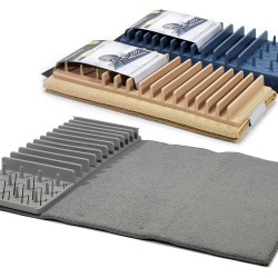 Πετσέτα Στεγνώματος Πιάτων Με Πλαστική Βάση Για Πιάτα/Ποτήρια Ύφασμα 45x60cm Σε 3 Χρώματα