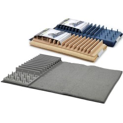 Πετσέτα Στεγνώματος Πιάτων Με Πλαστική Βάση Για Πιάτα/Ποτήρια Ύφασμα 45x60cm Σε 3 Χρώματα