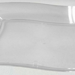 Πιάτo Μιας Χρήσης Καμπυλωτό Διάφανο Πλαστικό 25.5x25.5cm Σετ 6Τμχ