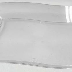 Πιάτo Μιας Χρήσης Καμπυλωτό Διάφανο Πλαστικό 25.5x25.5cm Σετ 6Τμχ