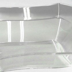 Πιάτo Σούπας Μιας Χρήσης Καμπυλωτό Διάφανο Πλαστικό 20.5x20.5cm Σετ 6Τμχ