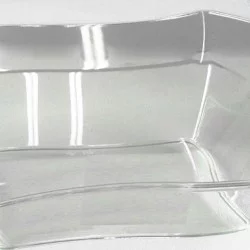 Πιάτo Σούπας Μιας Χρήσης Καμπυλωτό Διάφανο Πλαστικό 20.5x20.5cm Σετ 6Τμχ