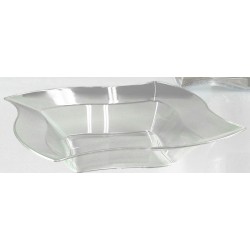 Πιάτo Σούπας Μιας Χρήσης Καμπυλωτό Διάφανο Πλαστικό 20.5x20.5cm Σετ 6Τμχ