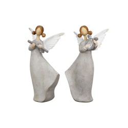 Φιγούρα Άγγελοι 'Nancy' Πολυ Γκρι 6x10x17cm 2Τμχ Φιγούρα Άγγελοι 'Nancy' Πολυ Γκρι 6x10x17cm 2Τμχ