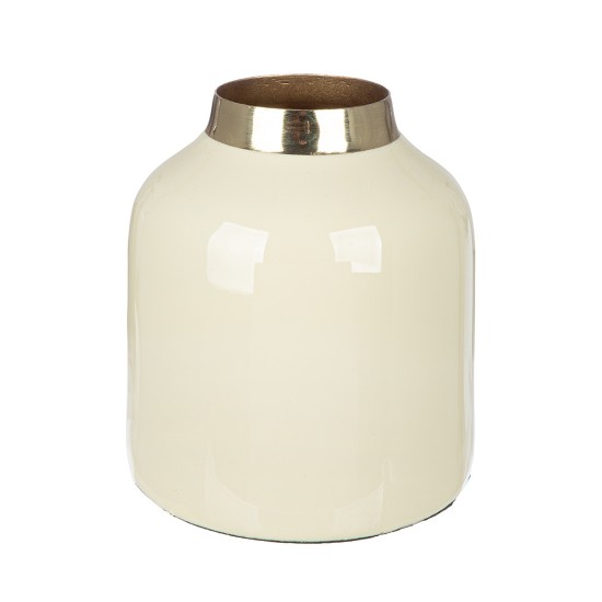 Βάζο "Roro" Μέταλλο Cream Πράσινο PU Pcs. Assorted H. 10 cm D. 85 cm Βάζο "Roro" Μέταλλο Cream Πράσινο PU Pcs. Assorted H. 10 cm D. 85 cm