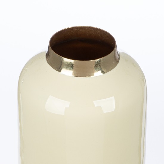 Βάζο "Roro" Μέταλλο Cream Πράσινο PU Pcs. Assorted H. 10 cm D. 85 cm Βάζο "Roro" Μέταλλο Cream Πράσινο PU Pcs. Assorted H. 10 cm D. 85 cm