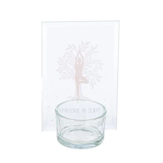 Θήκη Ρεσώ  Namaste Διάφανο Γυαλί 8x5x12cm Σε 2 Σχέδια
