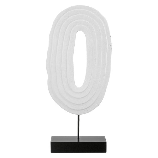 Ανάγλυφο Σταντ 'Pezzo' MDF Μαύρο/Λευκό 7.5x17.5x39.5cm Ανάγλυφο Σταντ 'Pezzo' MDF Μαύρο/Λευκό 7.5x17.5x39.5cm