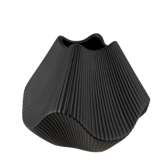 Βάζο Κεραμικό Μαύρο 22X22X19Cm 22X22X19Cm