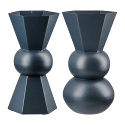 Βάζο "Metallo" Μέταλλο Dark Μπλε PU Pcs. Assorted 9x9x20cm Βάζο "Metallo" Μέταλλο Dark Μπλε PU Pcs. Assorted 9x9x20cm