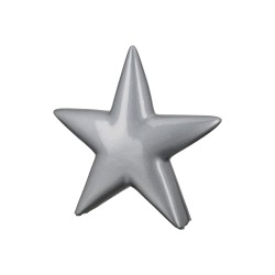 Διακοσμητικό Αντικείμενο Αστέρι Κεραμικό Ασημί 4x23x22cm