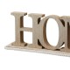 Lettering "Home" Ξύλο Ecru PU 4 47x7.5x12.5cm