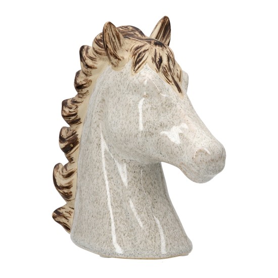 Sculpture Horse Ceramic Beige 14X6X14Cm 14X6X14Cm Sculpture Horse Ceramic Beige 14X6X14Cm 14X6X14Cm