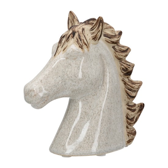 Sculpture Horse Ceramic Beige 14X6X14Cm 14X6X14Cm Sculpture Horse Ceramic Beige 14X6X14Cm 14X6X14Cm