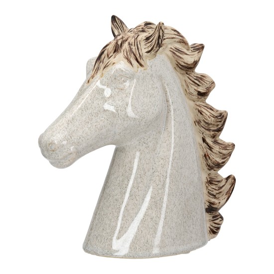 Sculpture Horse Ceramic Beige 19X9X20Cm 19X9X20Cm Sculpture Horse Ceramic Beige 19X9X20Cm 19X9X20Cm