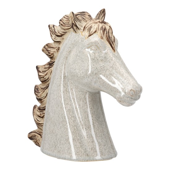 Sculpture Horse Ceramic Beige 19X9X20Cm 19X9X20Cm Sculpture Horse Ceramic Beige 19X9X20Cm 19X9X20Cm
