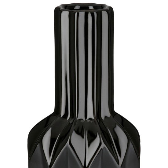 Βάζο Μπουκαλιού Κωνικό Κεραμικό Μαύρο D10X38Cm D10X38Cm Βάζο Μπουκαλιού Κωνικό Κεραμικό Μαύρο D10X38Cm D10X38Cm