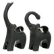 Sculpture Elephant Ceramic Black 2 Assorted 9X6X17Cm 9X6X17Cm