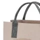 Τσάντα Ορθογώνια Μοτίφ Ελέφαντα Felt Μπεζ Ανοιχτό Γκρι 2 Ποικιλία 40X25X26Cm 40X25X26Cm