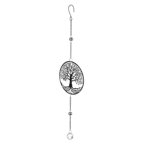 Κρεμάστρα Round Tree Of Life Motif Metal Black 15X3X58Cm 15X3X58Cm Κρεμάστρα Round Tree Of Life Motif Metal Black 15X3X58Cm 15X3X58Cm