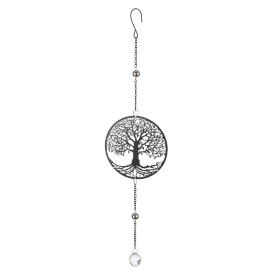Κρεμάστρα Round Tree Of Life Motif Metal Black 15X3X58Cm 15X3X58Cm Κρεμάστρα Round Tree Of Life Motif Metal Black 15X3X58Cm 15X3X58Cm