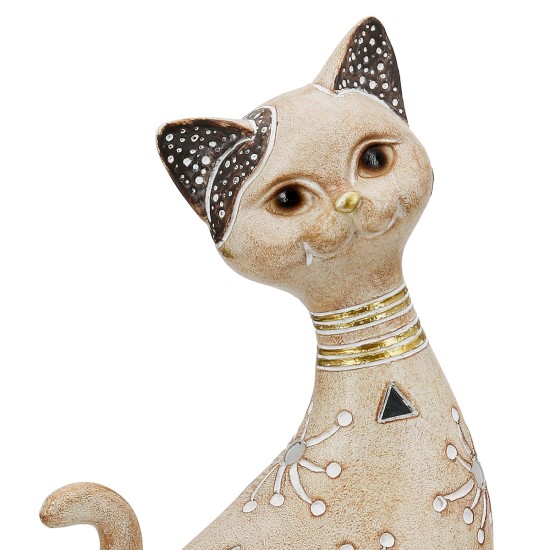 Figure Cat Synthetic Resin Ανοιχτό καφέ 11X10X23Cm 11X10X23Cm Figure Cat Synthetic Resin Ανοιχτό καφέ 11X10X23Cm 11X10X23Cm