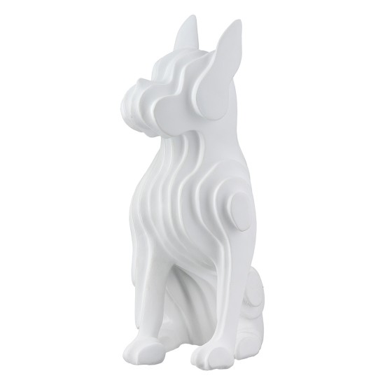 Figure Dog Synthetic Resin White 8X12X22Cm 8X12X22Cm