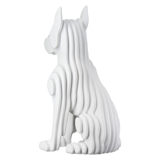 Figure Dog Synthetic Resin White 8X12X22Cm 8X12X22Cm