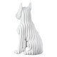 Figure Dog Synthetic Resin White 8X12X22Cm 8X12X22Cm